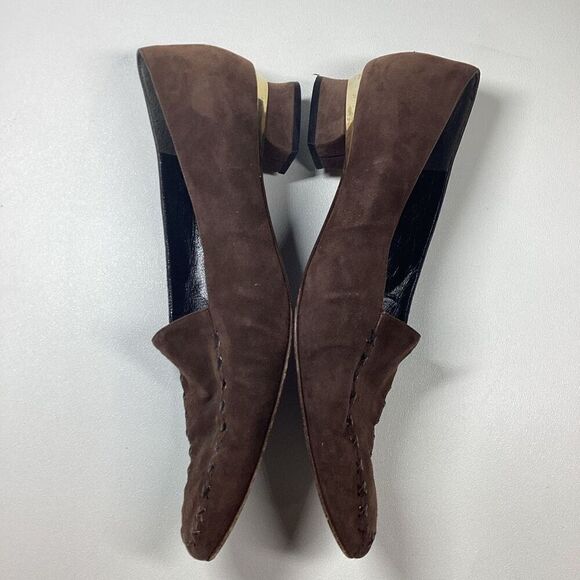 Bruno Magli‎ Suede low loafer in Brown - Picture 6 of 15
